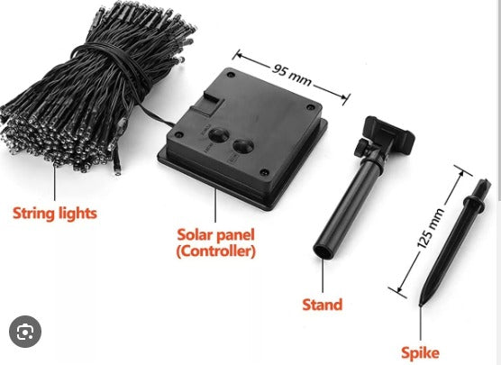 Luces Navidenas Multi C Panel Solar 20m